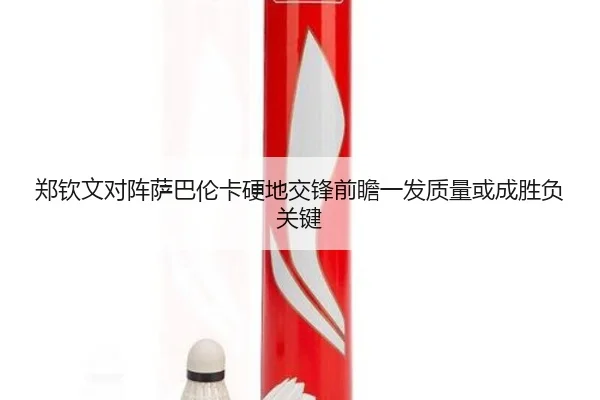 郑钦文对阵萨巴伦卡硬地交锋前瞻一发质量或成胜负关键（LEDONG.COM）